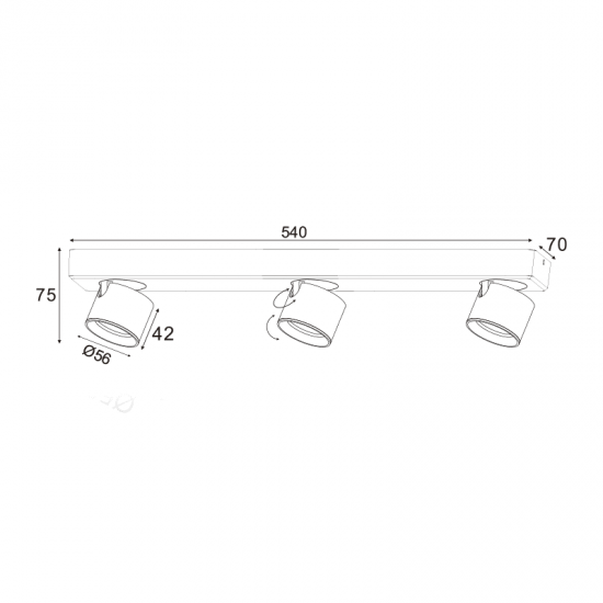 ^ΕΠΙΤΟΙΧΟ Φ/Σ LED 15W COB 80° 3000K 1200LM ΜΑΥΡΟ ΑΛΟΥΜΙΝΙΟ 54X7XH10CM PLUTO