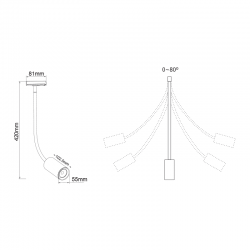 WHITE LED TRACK LIGHT 10W 4000K 2WIRES 24° 900LM 230V Ra80