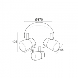 ΣΠΟΤ ΜΕ ΓΥΑΛΙ G9 III ΡΟΖΕΤΑ ΜΠΡΟΝΖΕ NAPLES