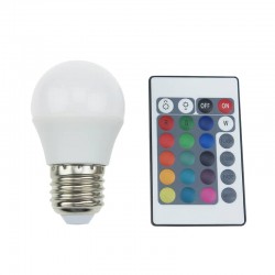LED SMD BALL E27 230V 4W IR RGB+3000K 120° 300Lm Ra80 LED SMD BALL E27 230V 4W IR RGB+3000K 120° 300Lm Ra80