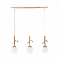 ^ΚΡΕΜΑΣΤΟ Φ/Σ 3ΧΕ14 FLORESTA ΞΥΛΟ+ΛΕΥΚΟ ΓΥΑΛΙ 80X15XH180CM