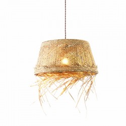 ^ΚΡΕΜΑΣΤΟ Φ/Σ 1xE27 ANDROS GRASS RATTAN Φ40Χ120CM