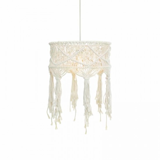 ^ΚΡΕΜΑΣΤΟ Φ/Σ 1ΧΕ27 THASSOS ΛΕΥΚΟ ΜΑΛΛΙΝΟ D40XH165CM