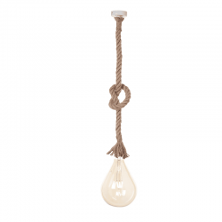 ΚΡΕΜΑΣΤΟ Φ/Σ 1ΧΕ27 ΛΕΥΚΟ ΜΕΤΑΛΛΟ+ΣΧΟΙΝΙ ΜΟΝΗΣ ΠΛΕΞΗΣ Η100CM