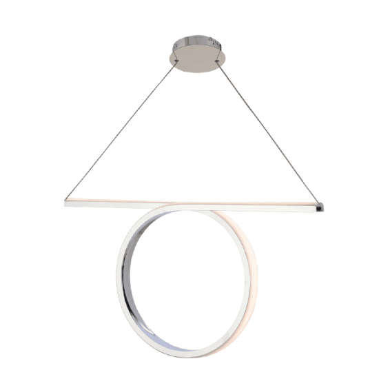 ^ΚΡΕΜΑΣΤΟ Φ/Σ LED 32W 3000K 1920LM ΧΡΩΜΙΟ ΑΛΟΥΜΙΝΙΟ 64Χ17ΧΗ120CM ZERO