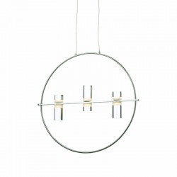 ^ΚΡΕΜΑΣΤΟ Φ/Σ LED2835 12W ΧΡΩΜΙΟ ΑΛΟΥΜΙΝΙΟ 3000Κ 1080LM D53XH173CM IONIAN