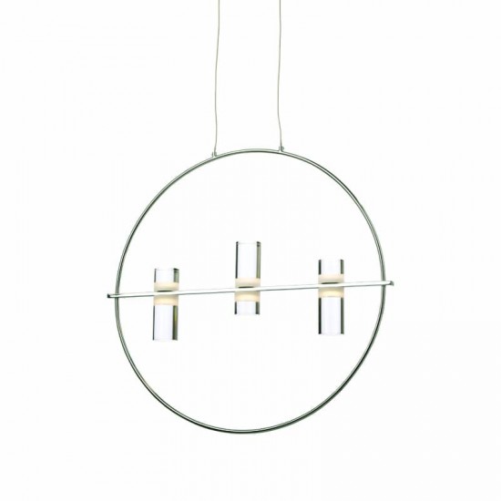 ^ΚΡΕΜΑΣΤΟ Φ/Σ LED2835 12W ΧΡΩΜΙΟ ΑΛΟΥΜΙΝΙΟ 3000Κ 1080LM D53XH173CM IONIAN