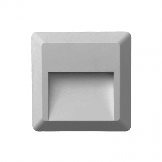 LED WALL SQUARE LUMINAIRE GREY 230V AC IP65 1.5W 3000K 100LM RA80 LED WALL SQUARE LUMINAIRE GREY 230V AC IP65 1.5W 3000K 100LM RA80
