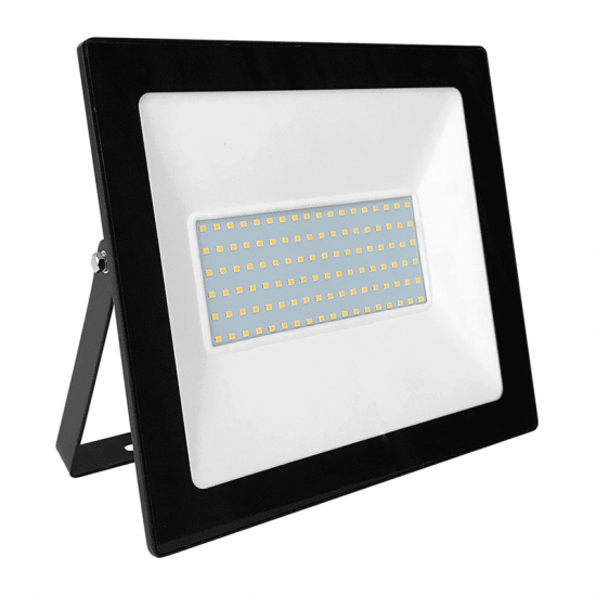 BLACK LED SMD FLOOD LUMINAIRE IP66 100W RGBW 230V