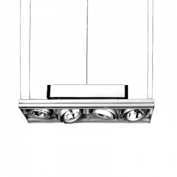 4XAR111/12V/50W ΓΚΡΙ MET ΚΡΕΜΑ