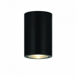 GU10  ROUND CEILING LUMINAIRE 230V AC MATT BLACK IP65 GU10 MAX.7W