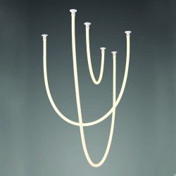 ^ΚΡΕΜΑΣΤΟ Φ/Σ LED 60W 3000K 4000LM JUNGLE  ΛΕΥΚΟ ΣΙΛΙΚΟΝΗ IP20 L240,L170,L100CM