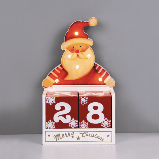 ^ "WOODEN SANTA CALENDAR" 6 LED WW Λ/ΚΙΑ ΜΠ/ΡΙΕΣ (2AAΑ) IP20 12.5X6.7X20.5M