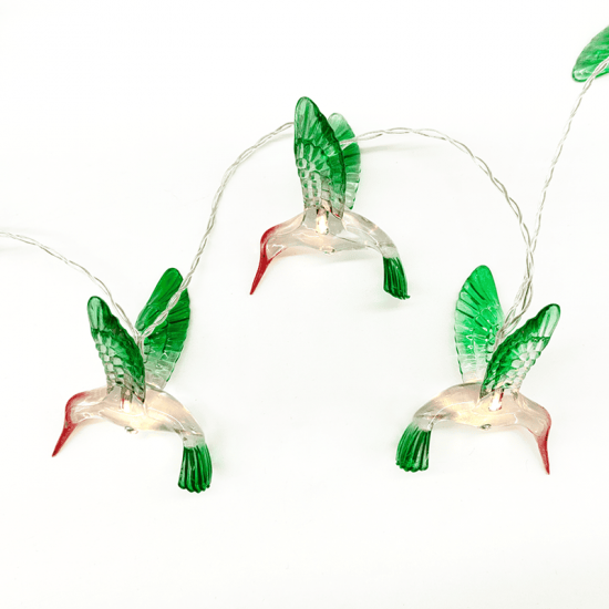 ^ "ACRYLIC COLORED BIRDS", 10 LED ΛΑΜΠ. ΣΕΙΡΑ ΜΠΑΤ. (3xAA), WW,IP20, 135+30cm, ΔΙΑΦ. ΚΑΛ. ΤΡΟΦ.