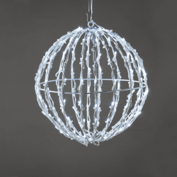 ^ "3D BALL" ΣΧΕΔΙΟ 120 LED ΛΑΜΠ. ΣΕΙΡΑ, ΨΥΧΡΟ ΛΕΥΚΟ, ΑΝΤΑΠΤ. (4.5VDC), IP44, 25x25x26cm, ΛΕΥΚΟ ΚΑΛ.,