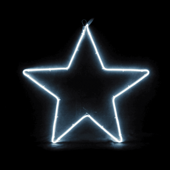 ^ "STAR" 200 NEON LED 2m NEON DOUBLE SMD ΦΩΤ., CW ΣΤΑΘ., IP44, 58X54CM, 1.5m ΚΑΛ.