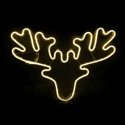 ^ "REINDEER HEAD" 300 NEON LED 3m NEON DOUBLE SMD ΦΩΤ., WW ΣΤΑΘ., IP44, 60.5X42CM, 1.5m ΚΑΛ.