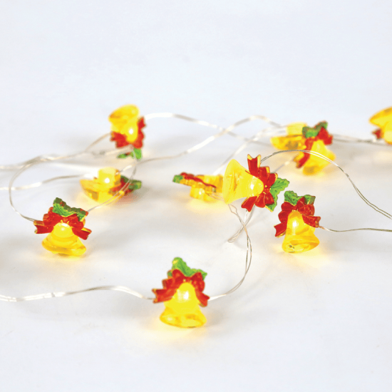 ^ "BELL" 15 MINI LED ΛΑΜΠΑΚ. ΣΕΙΡΑ, WW, ΑΣΗΜΙ ΚΑΛΩΔ. ΧΑΛΚΟΥ, MΠΑΤ. (2ΑΑ),IP20, 140+30CM ΔΙΑΦ ΚΑΛ