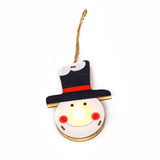 "ΞΥΛΙΝΟΣ ΚΡΕΜΑΣΤΟΣ ΧΙΟΝΑΝΘΡΩΠΟΣ", 1 LED, ΜΠΑΤ. (1xCR2032), WW,IP20, 7x2.3x10cm