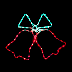 ^ "DOUBLE BELLS" 72LED ΣΧΕΔΙΟ 3m ΜΟΝΟΚΑΝΑΛ ΦΩΤΟΣΩΛ GREEN-RED ΜΗΧΑΝΙΣΜ FLASH IP44 55x55cm 1.5m ΚΑΛΩΔ