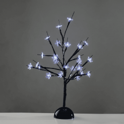 ^ "TABLE TREE" 25 LED ΣΧΕΔΙΟ ΛΑΜΠΑΚ ΜΕ ΜΠΑΤΑΡΙΑ 3xAA ΨΥΧΡΟ ΛΕΥΚΟ IP20 10x10x45cm