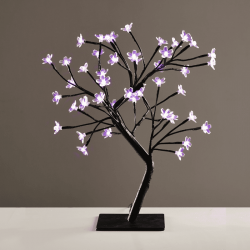 ^ "TREE WITH FLOWERS OF SILICONE"  36LED ΛΑΜΠΑΚ ΜΕ ΑΝΤΑΠΤΟΡΑ(24V DC)ΜΩΒ IP20 45cm 3m ΜΑΥΡΟ ΚΑΛΩΔΙΟ