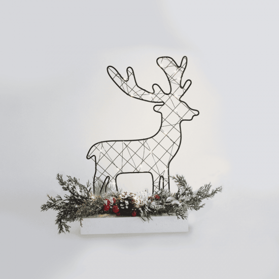 ^ "REINDEER TABLE LIGHTS" 30 MINI LED WW Λ/ΚΙΑ ΜΠ/ΡΙΕΣ (3AA) IP20 25x5x30CM