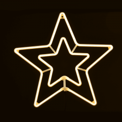 ^ "DOUBLE STARS" 300 NEON LED 3m NEON DOUBLE SMD ΦΩΤ., CW ΣΤΑΘ., IP44, 55CM, 1.5m ΚΑΛ.