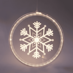 ^ "3D ACRYLIC SNOWFLAKE", 36 WW LED ΣΤΑΘ. IP20 21X21.6CM, USB ΚΑΛ. ΤΡΟΦΟΔ.