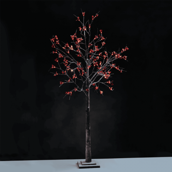 ^ "SNOW RED BERRY TREE" 96 WW LED ΛΑΜΠΑΚ.ΑΝΤΑΠΤ.(24VDC) IP44 24X24X180CM 3M KΑΦΕ ΚΑΛ. ΤΡΟΦ.