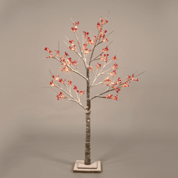 ^ "SNOW RED BERRY TREE" 48 WW LED ΛΑΜΠΑΚ.ΑΝΤΑΠΤ.(24VDC) IP44 20X20X120CM 3M KΑΦΕ ΚΑΛ. ΤΡΟΦ.