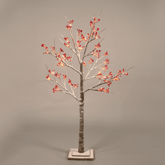 ^ "SNOW RED BERRY TREE" 48 WW LED ΛΑΜΠΑΚ.ΑΝΤΑΠΤ.(24VDC) IP44 20X20X120CM 3M KΑΦΕ ΚΑΛ. ΤΡΟΦ.