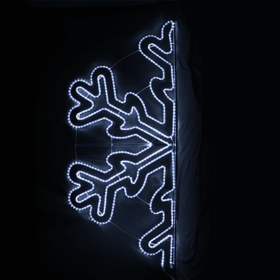 ^ "HALF SNOWFLAKE", 684 LED ΕΠΙΣΤΗΛΟ ΣΧΕΔ. 19m ΜΟΝΟΚ. ΦΩΤΟΣ., CW ΣΤΑΘ., IP44, 100x240CM, 1.5m ΤΡΟΦ.