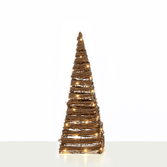 ^ "NATURAL RATTAN CONE TREE" 40 MINI WW LED ΛΑΜΠ. ΜΠΑΤ. 3ΧΑΑ,IP20 Φ22X60CM ^ "NATURAL RATTAN CONE TREE" 40 MINI WW LED ΛΑΜΠ. ΜΠΑΤ. 3ΧΑΑ,IP20 Φ22X60CM