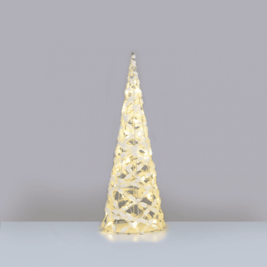^ "WHITE COTTON THREAD CONE TREE" 40 MINI WW LED ΛΑΜΠ. ΜΠΑΤ. 3ΧΑΑ,IP20 Φ20.5X60CM ^ "WHITE COTTON THREAD CONE TREE" 40 MINI WW LED ΛΑΜΠ. ΜΠΑΤ. 3ΧΑΑ,IP20 Φ20.5X60CM