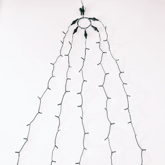 350LED ΧΤΑΠΟΔΙ ΛΑΜΠ 10 ΣΕΙΡΕΣ x 35 ΛΑΜΠ ΠΟΛΥΧΡΩΜΑ ΑΝΤΑΠΤ (31VDC) IP44 3m ΠΡΑΣ ΚΑΛΩΔ