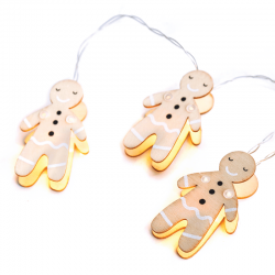 “WOODEN STRING LIGHTS (GINGERBREAD)” ΜΠΙΣΚΟΤΟ 10 LED ΛΑΜΠΑΚ ΣΕΙΡΑ ΜΠΑΤΑΡ(2xΑΑ) ΘΕΡΜΟ ΛΕΥΚΟ IP20