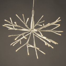 “BRANCH LIGHTS” 48 LED ΛΑΜΠΑΚ ΜΠΑΤΑΡ(3xAA) ΘΕΡΜΟ ΛΕΥΚΟ IP44 Φ20cm 30cm ΔΙΑΦΑΝ ΚΑΛΩΔ