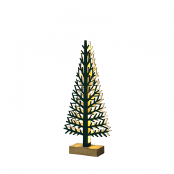 “WOODEN XMAS TREE LIGHT” ΠΡΑΣΙΝΟ ΔΕΝΤΡΟ-ΜΙΚΡΟ 5 LED ΛΑΜΠΑΚ ΜΠΑΤΑΡ(2xAAA) ΘΕΡΜΟ ΛΕΥΚΟ IP20 14x5x32cm
