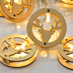 ^ "WOODEN CHRISTMAS MOTIFS" ΚΕΦΑΛΙ ΕΛΑΦΙΟΥ 10 LED ΛΑΜΠΑΚ ΣΕΙΡΑ ΜΠΑΤΑΡ.(3xAA)&ΧΡΟΝΟΔΙΑΚ(6ΟΝ/18OFF)
