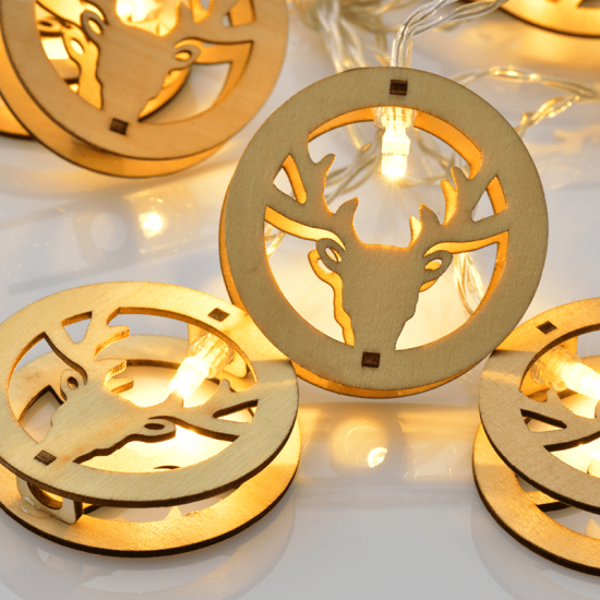 ^ "WOODEN CHRISTMAS MOTIFS" ΚΕΦΑΛΙ ΕΛΑΦΙΟΥ 10 LED ΛΑΜΠΑΚ ΣΕΙΡΑ ΜΠΑΤΑΡ.(3xAA)&ΧΡΟΝΟΔΙΑΚ(6ΟΝ/18OFF)