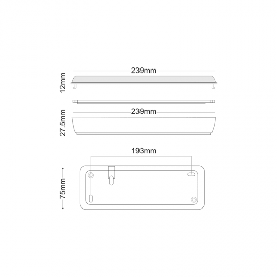 Φ/Σ ΑΣΦΑΛΕΙΑΣ LED ΕΠΙΤΟΙΧΙΟ 2WSMD5730 1,5HRS100LM 6000K 230V