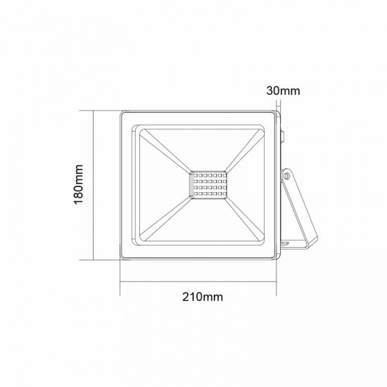 BLACK LED SMD FLOOD LUMINAIRE IP66 70W 6000K 6400Lm 230V RA80 BLACK LED SMD FLOOD LUMINAIRE IP66 70W 6000K 6400Lm 230V RA80