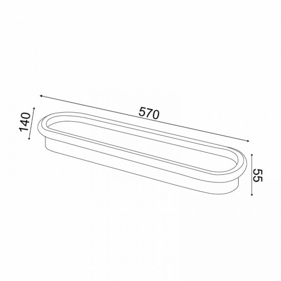 ^ΟΡΟΦΗΣ Φ/Σ LED 36W DIM 3000K 2700LM SOLO ΜΕΤΑΛΛΙΚΟ ΛΕΥΚΟ IP20 57X14X6CM