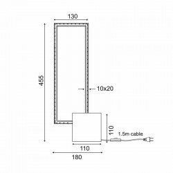 ^ΕΠΙΤΡΑΠΕΖΙΟ Φ/Σ LED 12W 3000K 980LM AELIA ΜΑΥΡΟ ΜΕΤ/ΚΟ IP20 18X11XH46CM