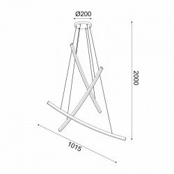 ^ΚΡΕΜΑΣΤΟ Φ/Σ LED 60W 3000K 4200LM NAAVA ΛΕΥΚΟ ΑΛΟΥΜΙΝΙΟ IP20 102X15X110CM