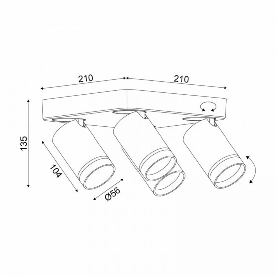 ^ΕΠΙΤΟΙΧΟ Φ/Σ 4XGU10 DIVINO ΛΕΥΚΟ ΑΛΟΥΜΙΝΙΟ IP20 21X21X13,5CM ^ΕΠΙΤΟΙΧΟ Φ/Σ 4XGU10 DIVINO ΛΕΥΚΟ ΑΛΟΥΜΙΝΙΟ IP20 21X21X13,5CM