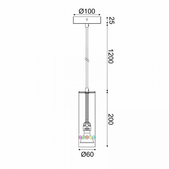 ^ΚΡΕΜΑΣΤΟ Φ/Σ 1XGU10 BUTTONS ΛΕΥΚΟ ΜΕΤ/ΚΟ IP20 D6XD10XH150CM