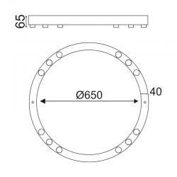 ^ΟΡΟΦΗΣ Φ/Σ LED 36W COB ΛΕΥΚΟ ΑΛΟΥΜΙΝΙΟ 3000K 3240LM D65ΧΗ6,5CM MAGNETO