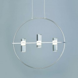 ^ΚΡΕΜΑΣΤΟ Φ/Σ LED2835 12W ΧΡΩΜΙΟ ΑΛΟΥΜΙΝΙΟ 3000Κ 1080LM D53XH173CM IONIAN